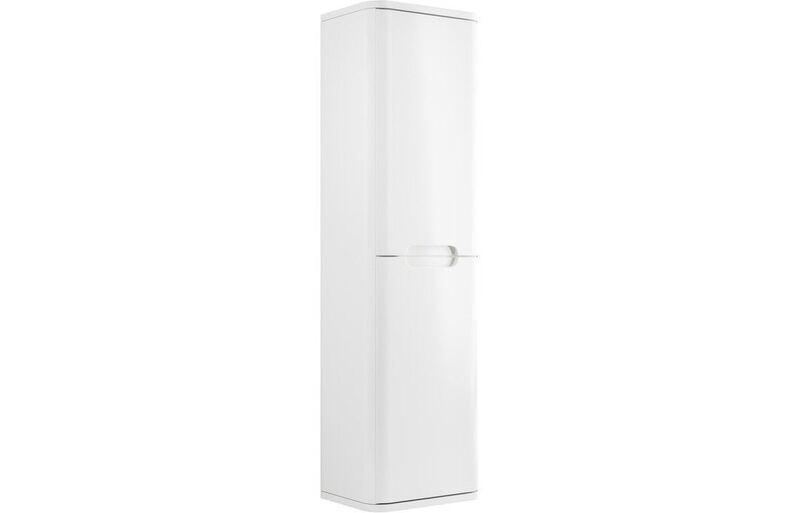 Flambra 350mm 2 Door Wall Hung Tall Unit - White Gloss