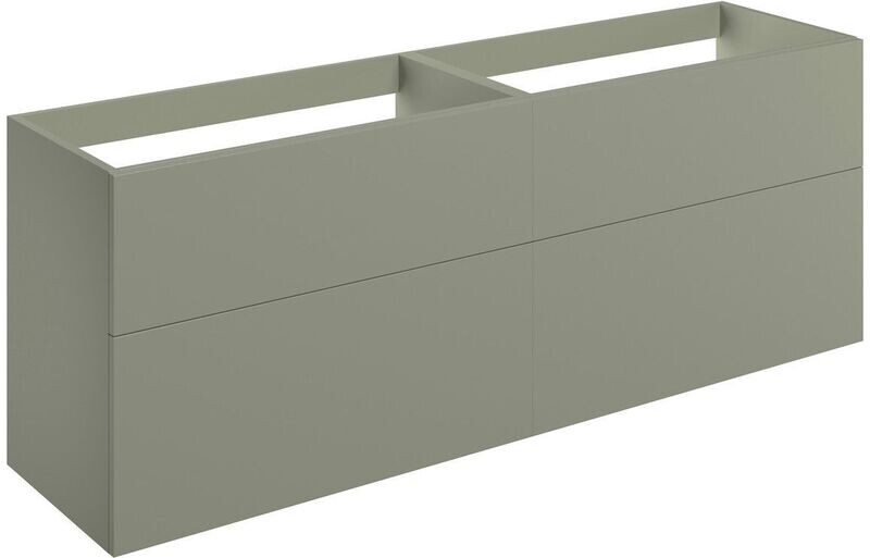 Stately 1180mm Wall Hung 4 Drawer Basin Unit (No Top) - Matt Olive Green