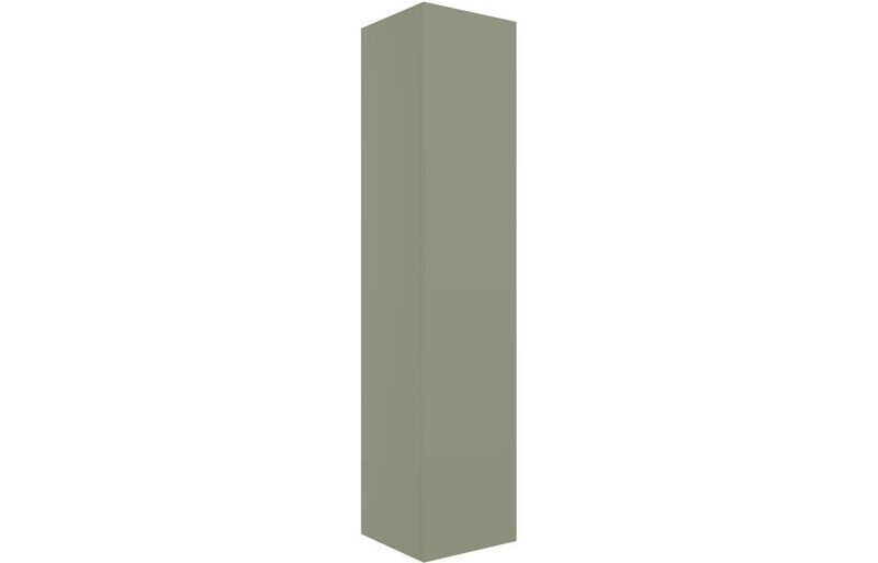 Stately 350mm Wall Hung 1 Door Tall Unit - Matt Olive Green