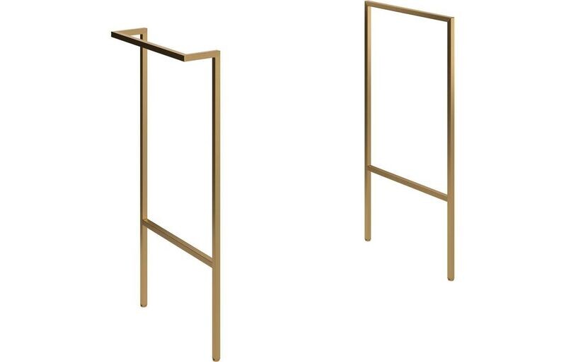Stately Optional Frame with Integrated Towel Rail - Brushed Brass