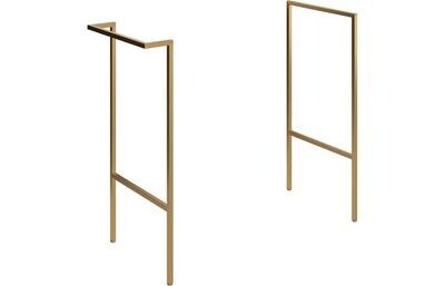 Statement Optional Frame with Integrated Towel Rail - Brushed Brass