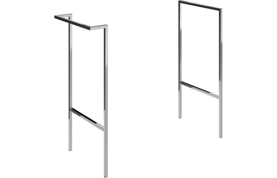 Stately Optional Frame with Integrated Towel Rail - Matt Black