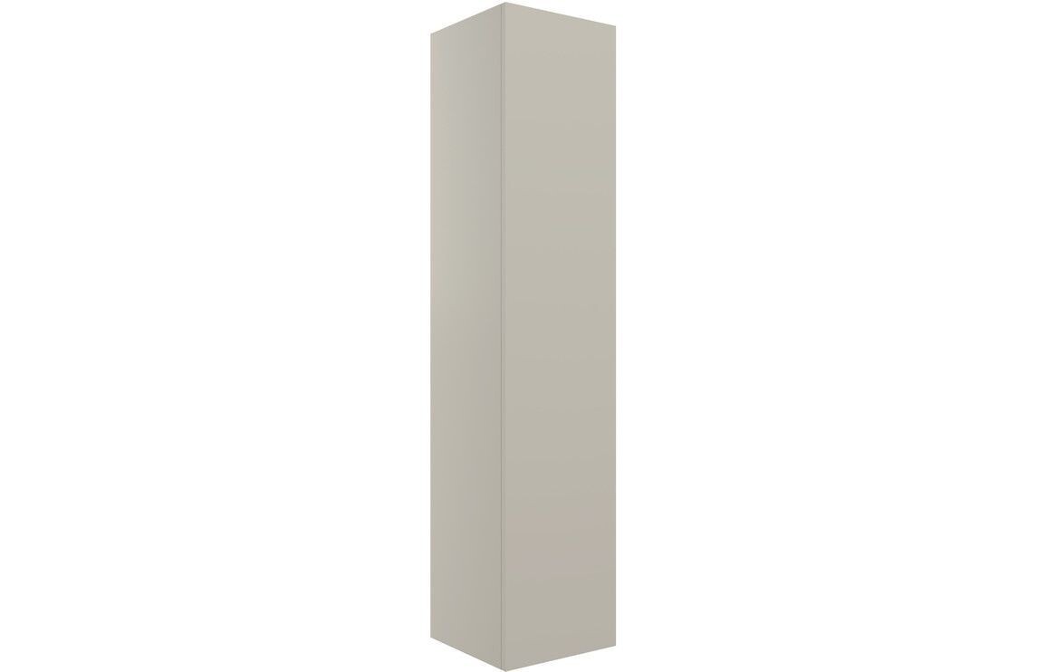 Stately 350mm Wall Hung 1 Door Tall Unit - Matt Latte