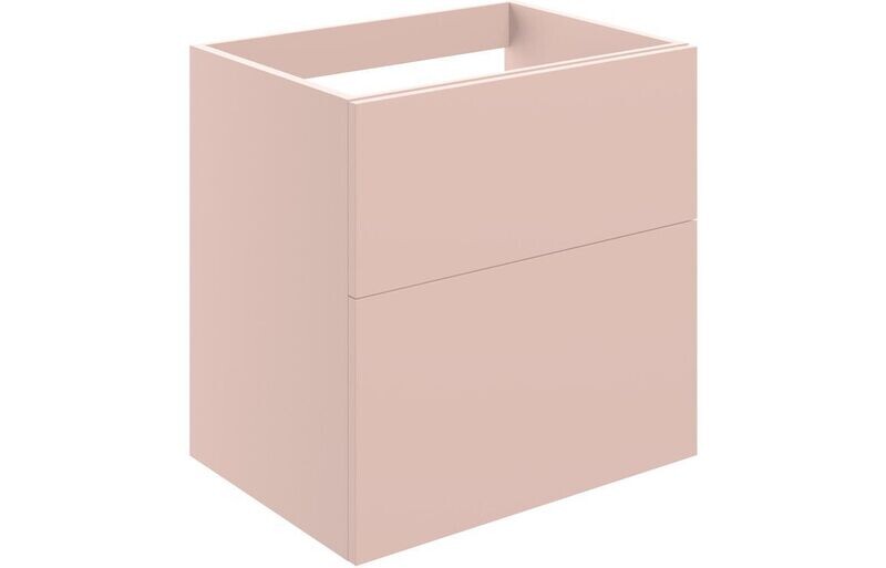 Stately 590mm Wall Hung 2 Drawer Basin Unit (No Top) - Matt Antique Rose