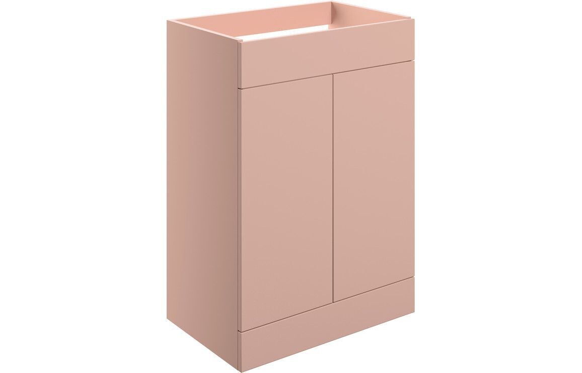 Stately 590mm Floor Standing 2 Door Basin Unit (No Top) - Matt Antique Rose