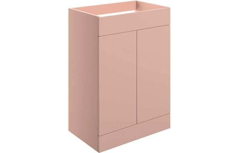 Stately 590mm Floor Standing 2 Door Basin Unit (No Top) - Matt Antique Rose