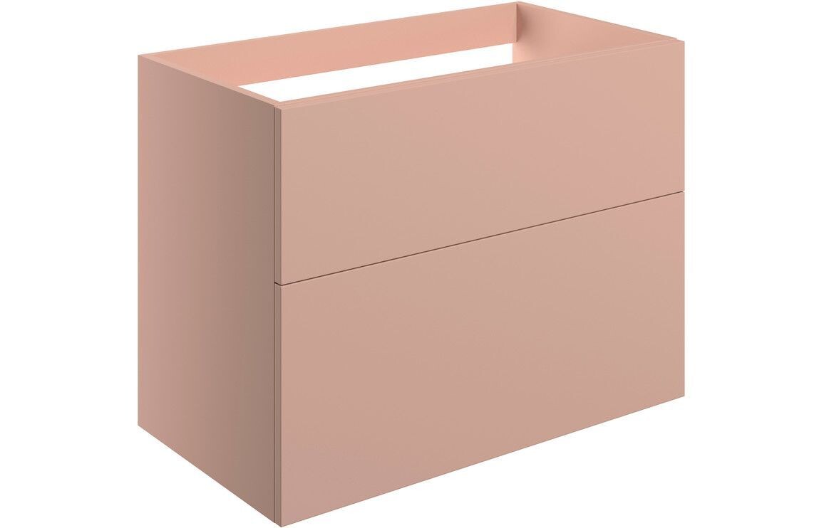 Stately 790mm Wall Hung 2 Drawer Basin Unit (No Top) - Matt Antique Rose