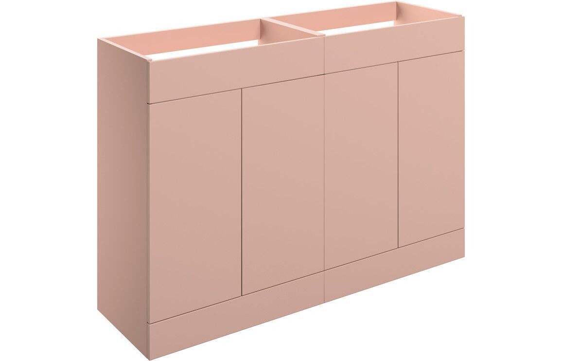 Stately 1180mm Floor Standing 4 Door Basin Unit (No Top) - Matt Antique Rose