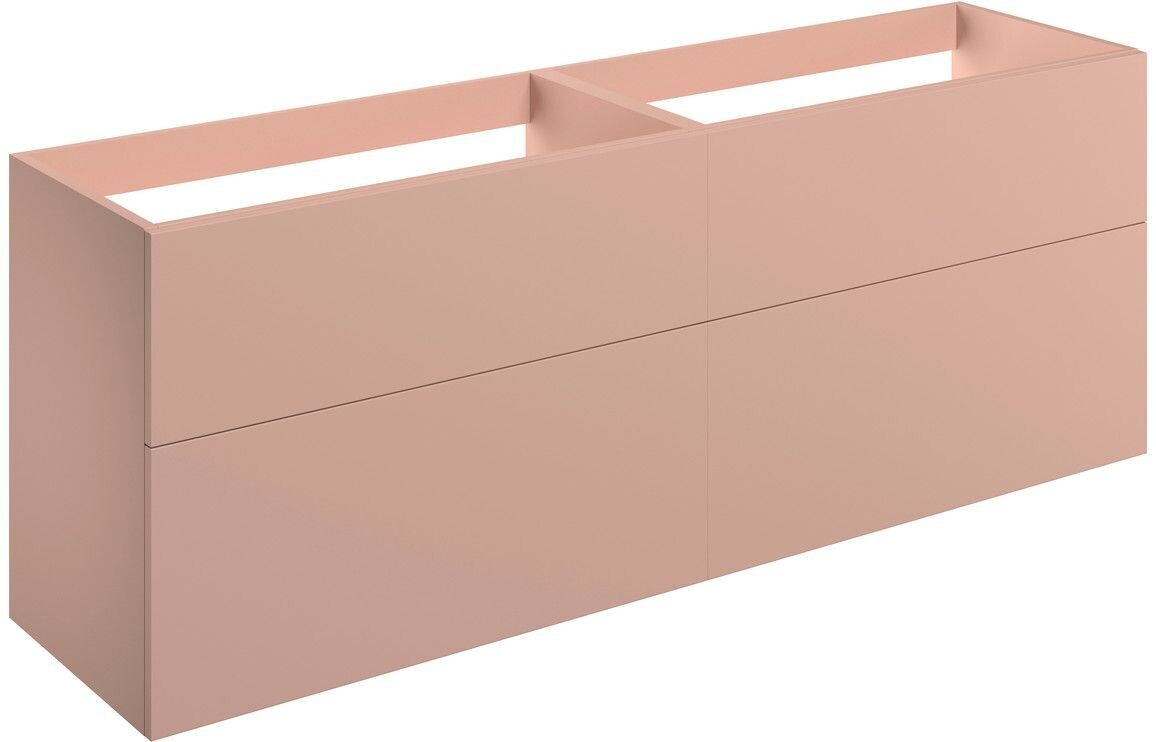 Stately 1180mm Wall Hung 4 Drawer Basin Unit (No Top) - Matt Antique Rose