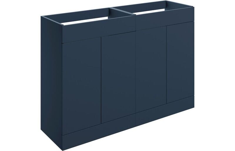 Stately 1180mm Floor Standing 4 Door Basin Unit (No Top) - Matt Deep Blue