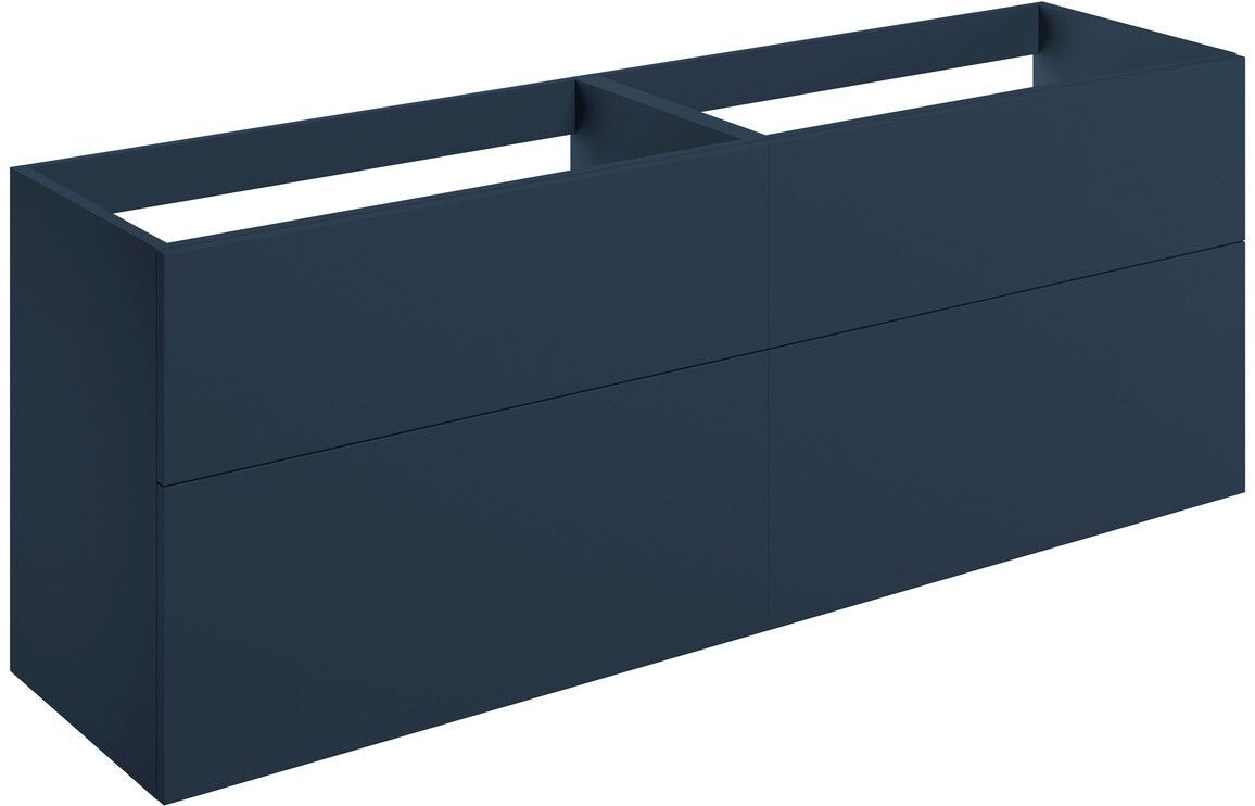 Stately 1180mm Wall Hung 4 Drawer Basin Unit (No Top) - Matt Deep Blue