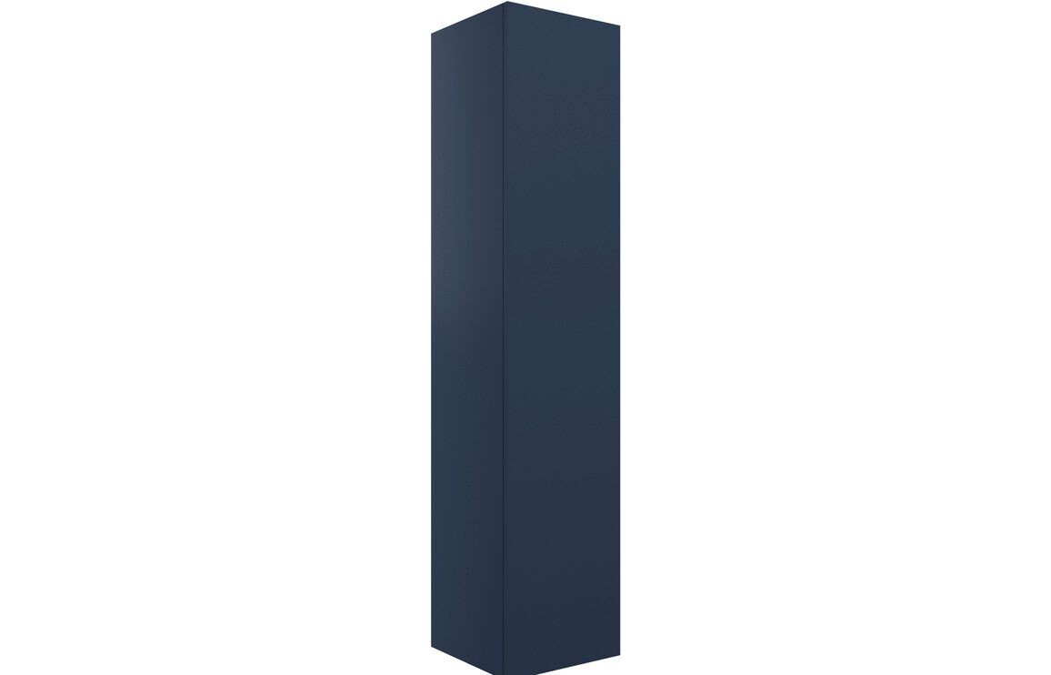 Stately 350mm Wall Hung 1 Door Tall Unit - Matt Deep Blue