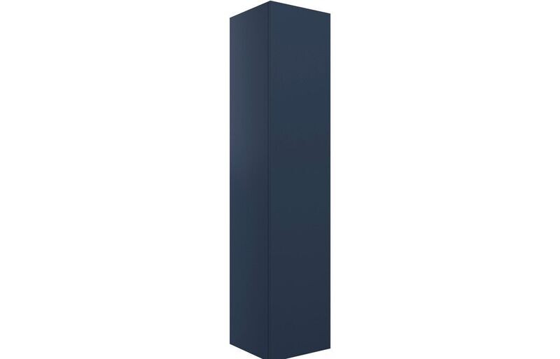 Stately 350mm Wall Hung 1 Door Tall Unit - Matt Deep Blue
