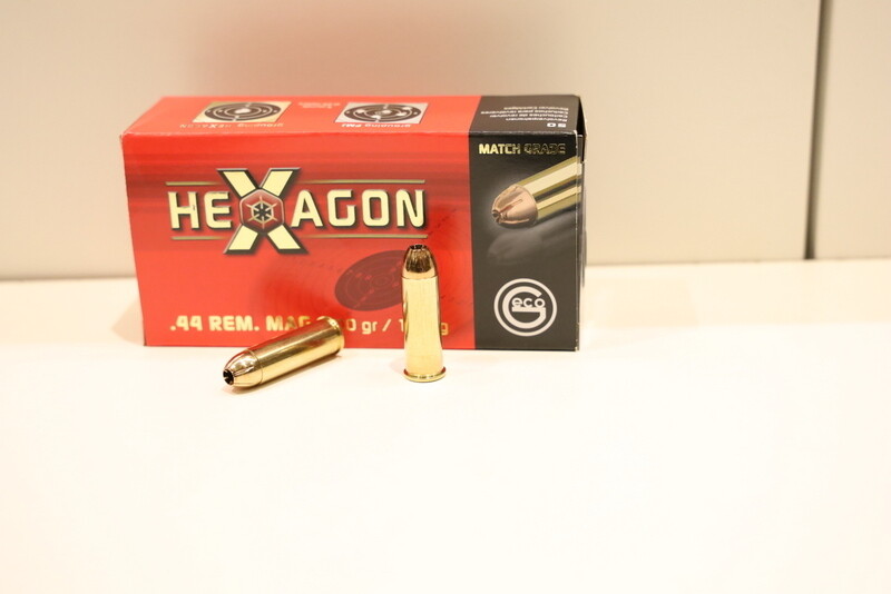 Kaliber: .44Rem Mag | Hersteller: GECO | Geschoss: 300 gr Hexagon | 400 Schuss