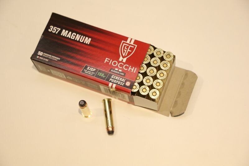 Kaliber: .357 Magnum | Hersteller: Fiocchi | Geschoss: SJSP 158 gr | 500 Schuss