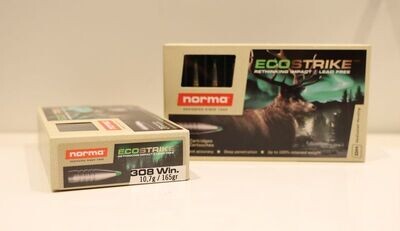 Kaliber: .308WIN | Hersteller: Norma  | Geschoss: 165 gr Ecostrike | 20 Schuss | bleifrei