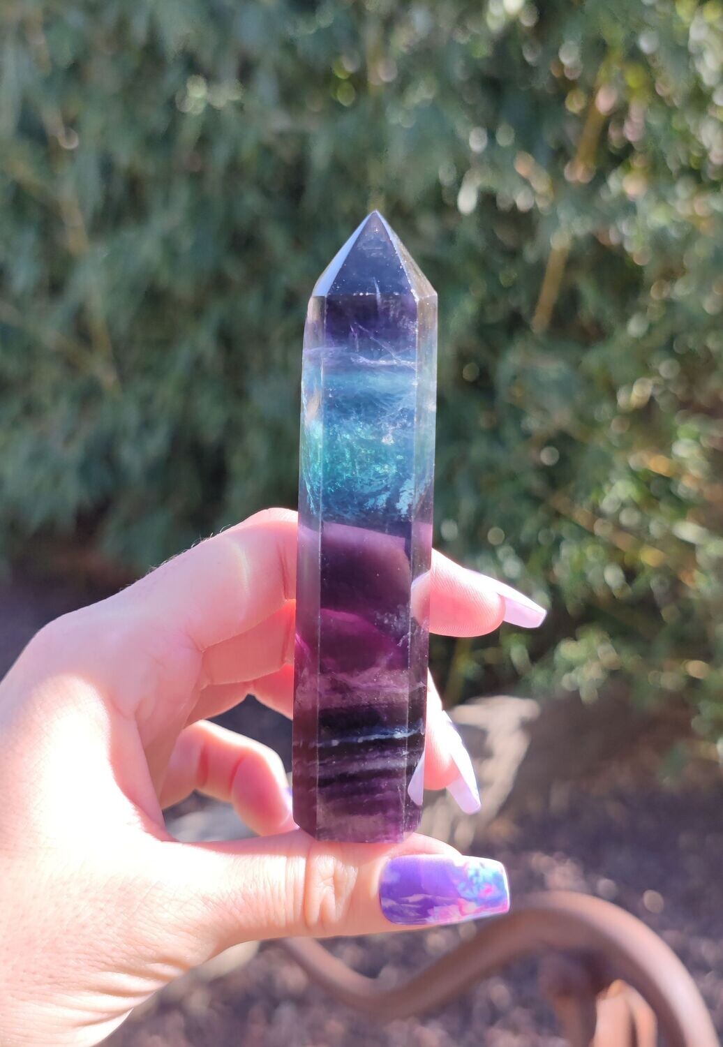 Grande Tour de Fluorite (au choix), Modèle et Prix: Tour 2 - H10,90 x D2,40cm environ