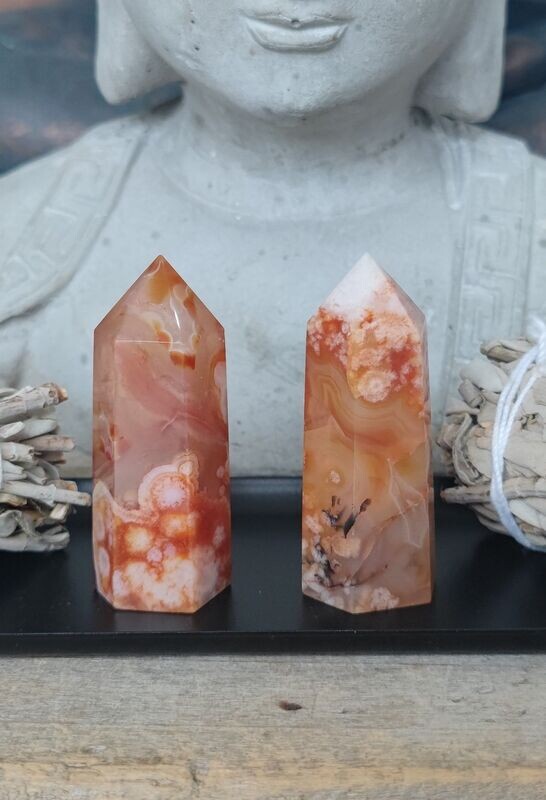 Tour de Cornaline avec inclusion d'Agate Fleur (au choix)