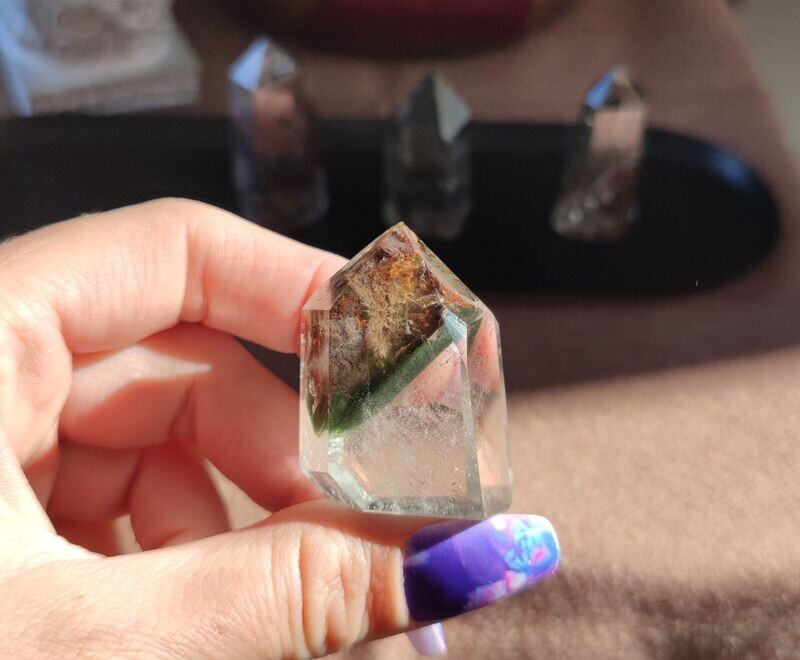 Pointe de Lodolite ou Quartz Chaman - Qualité Extra (au choix)