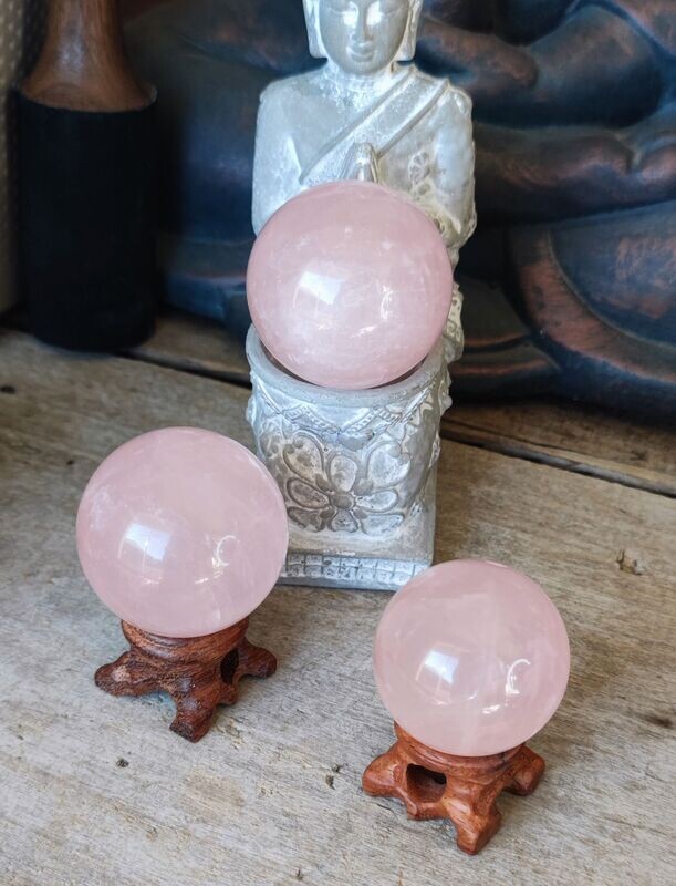 Sphère de Quartz Rose Étoilé - Qualité Extra