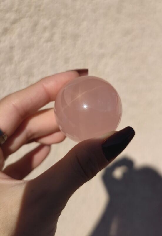 Sphère de Quartz Rose Étoilé - Qualité Extra, Taille et Prix: Taille 2 - D4,14cm environ