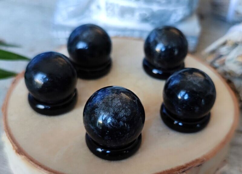 Mini Sphère de Tourmaline Noire