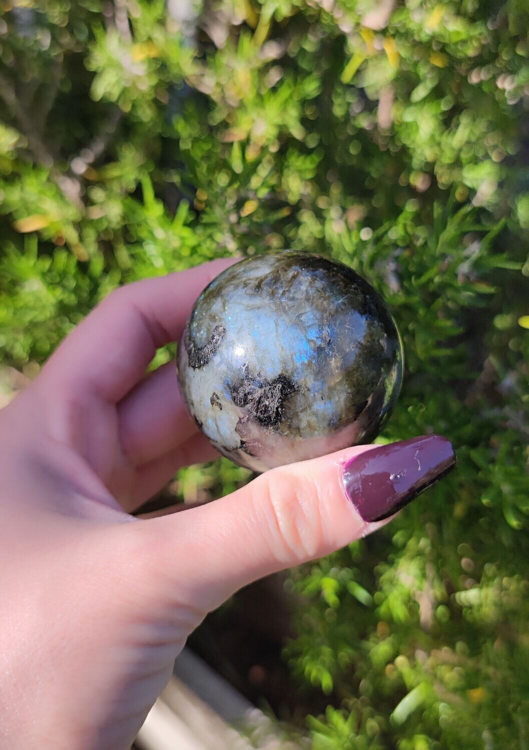 Sphère de Labradorite (au choix), Style et Prix: Sphère 6 - D5,10cm environ