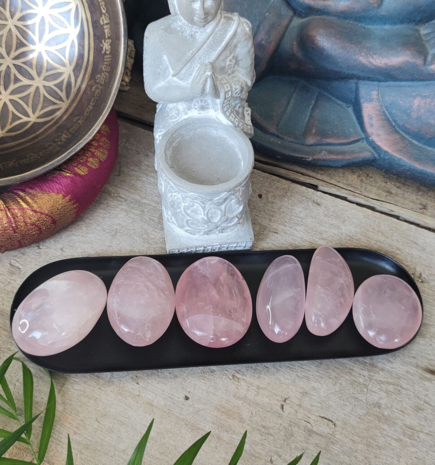 Galet de Quartz Rose (au choix), Poids et Prix: Choix 2 - 55g environ