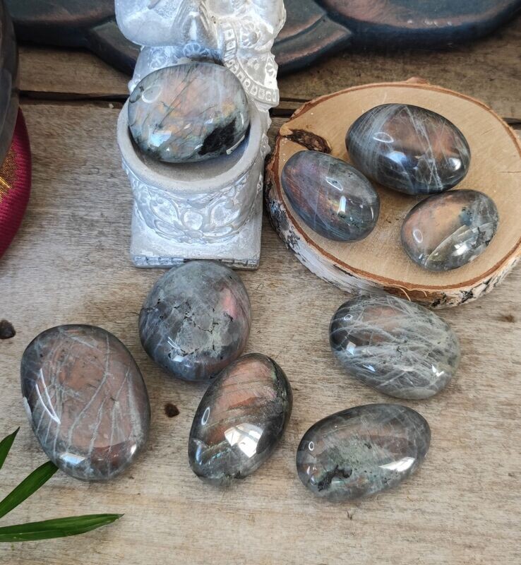 Galet de Labradorite Rose Orangé / Sunset (au choix)