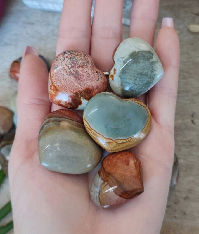 Cœur en Jaspe Polychrome/Jaspe Impérial (au choix)