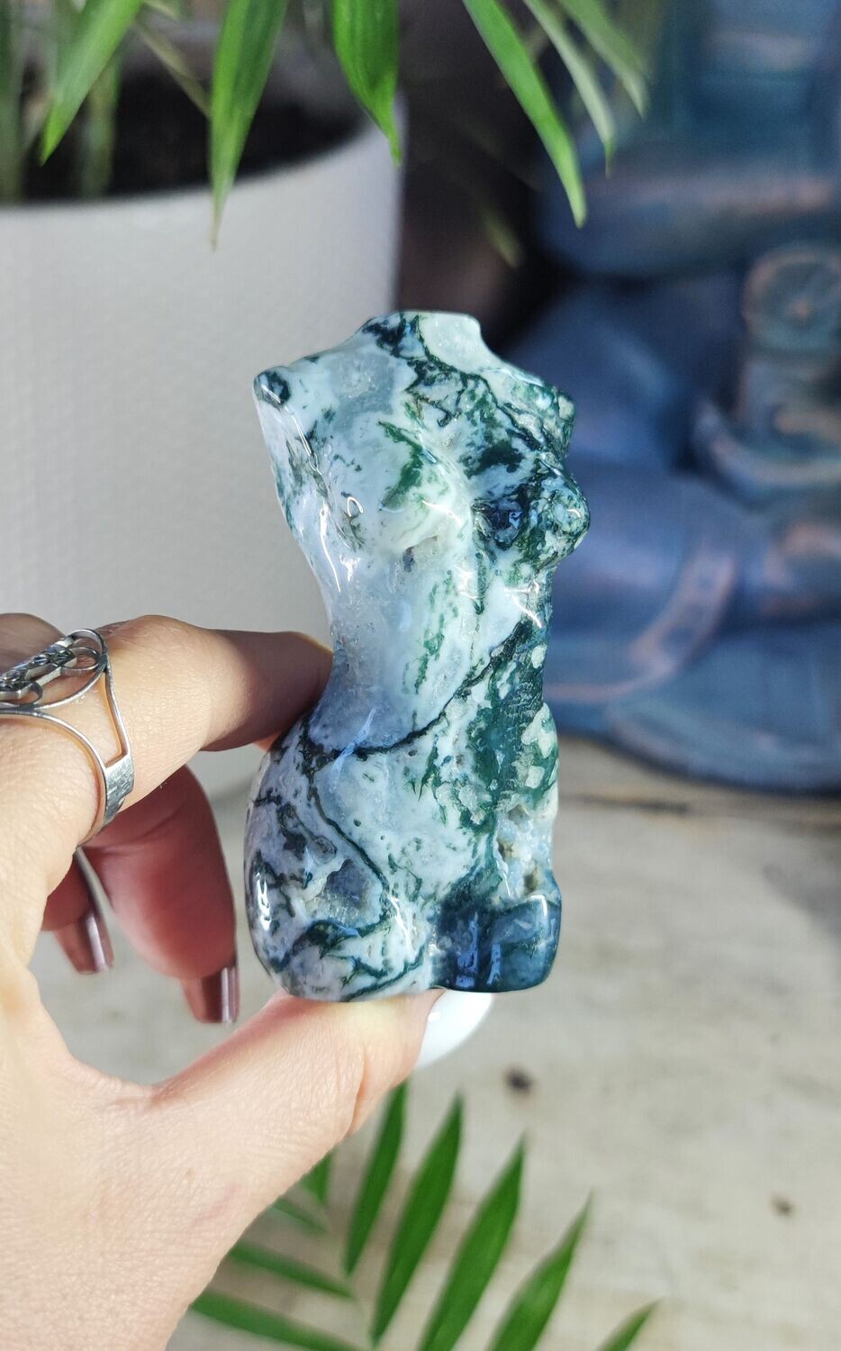 Statue Corps de Femme en Agate Mousse, Modèle et Prix: Buste Femme N°2