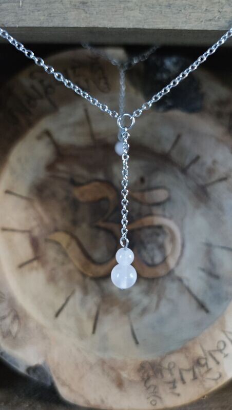 Collier "Connexion" en Quartz Rose