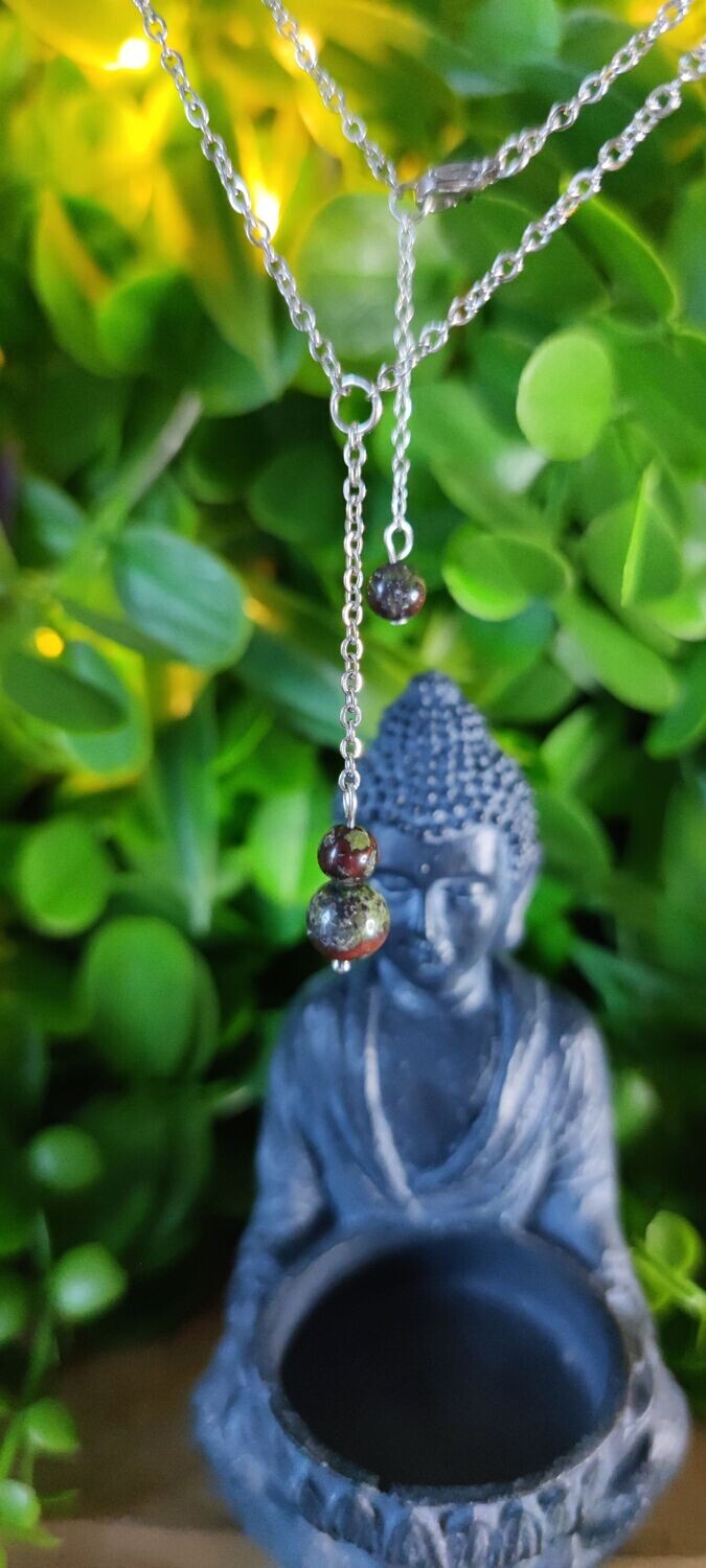 Collier "Connexion" en Jaspe Sang de Dragon