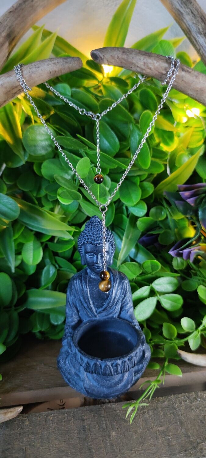 Collier "Connexion" en Oeil de Tigre