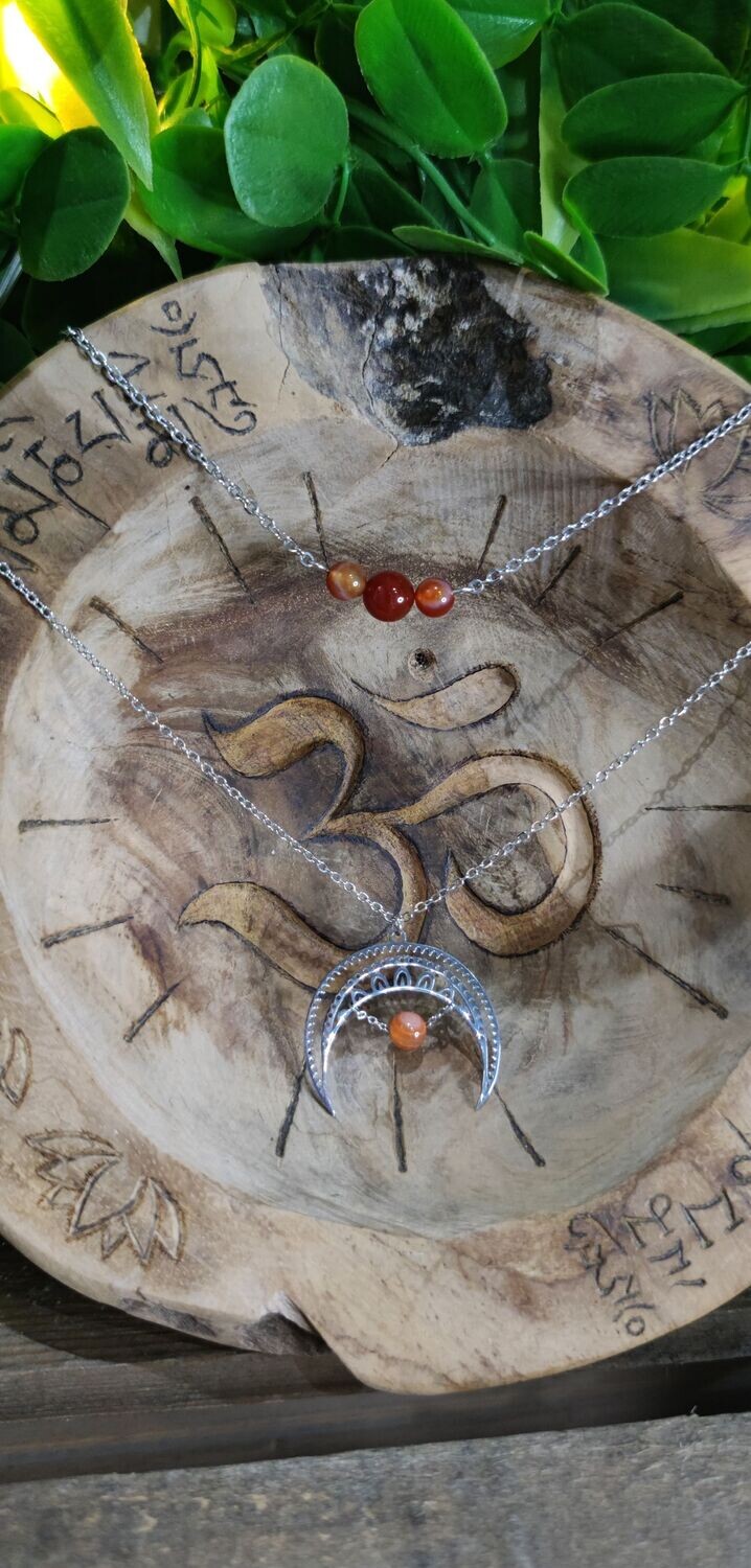 Collier " Luna" avec Cornaline