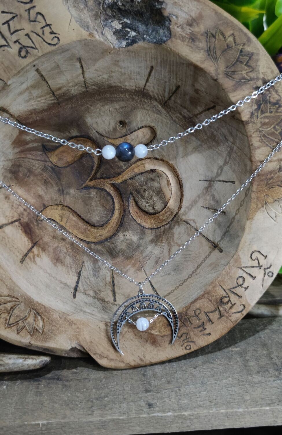 Collier "Luna" avec Labradorite et Pierre de Lune