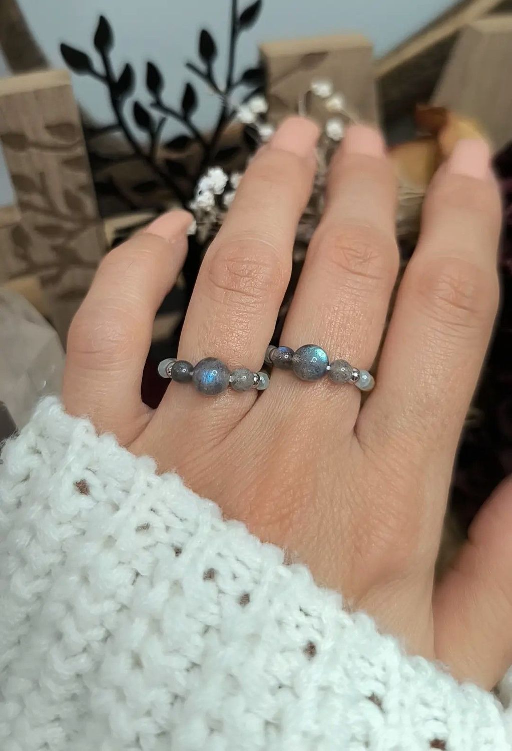 Bague "Elena" en Labradorite