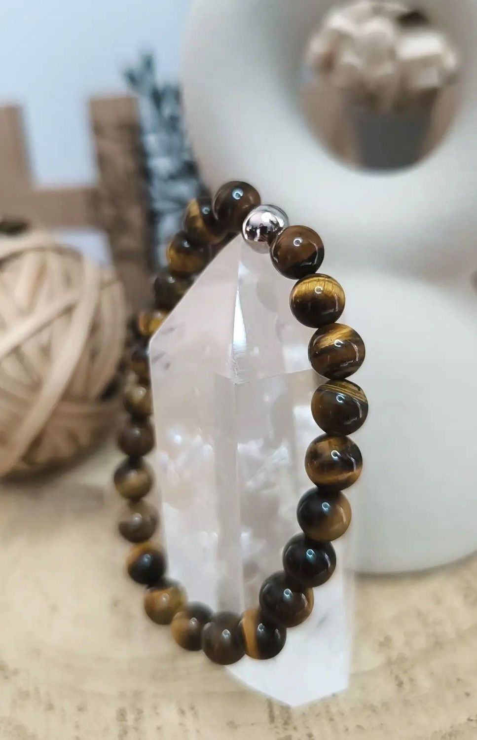 Bracelet en Oeil de Tigre / Pour Lui