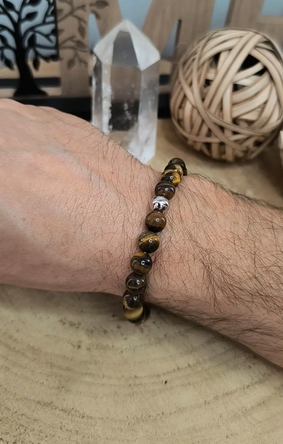 Bracelet en Oeil de Tigre / Pour Lui