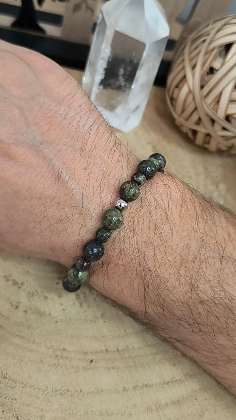 Bracelet Jaspe Sang de Dragon / Pour Lui