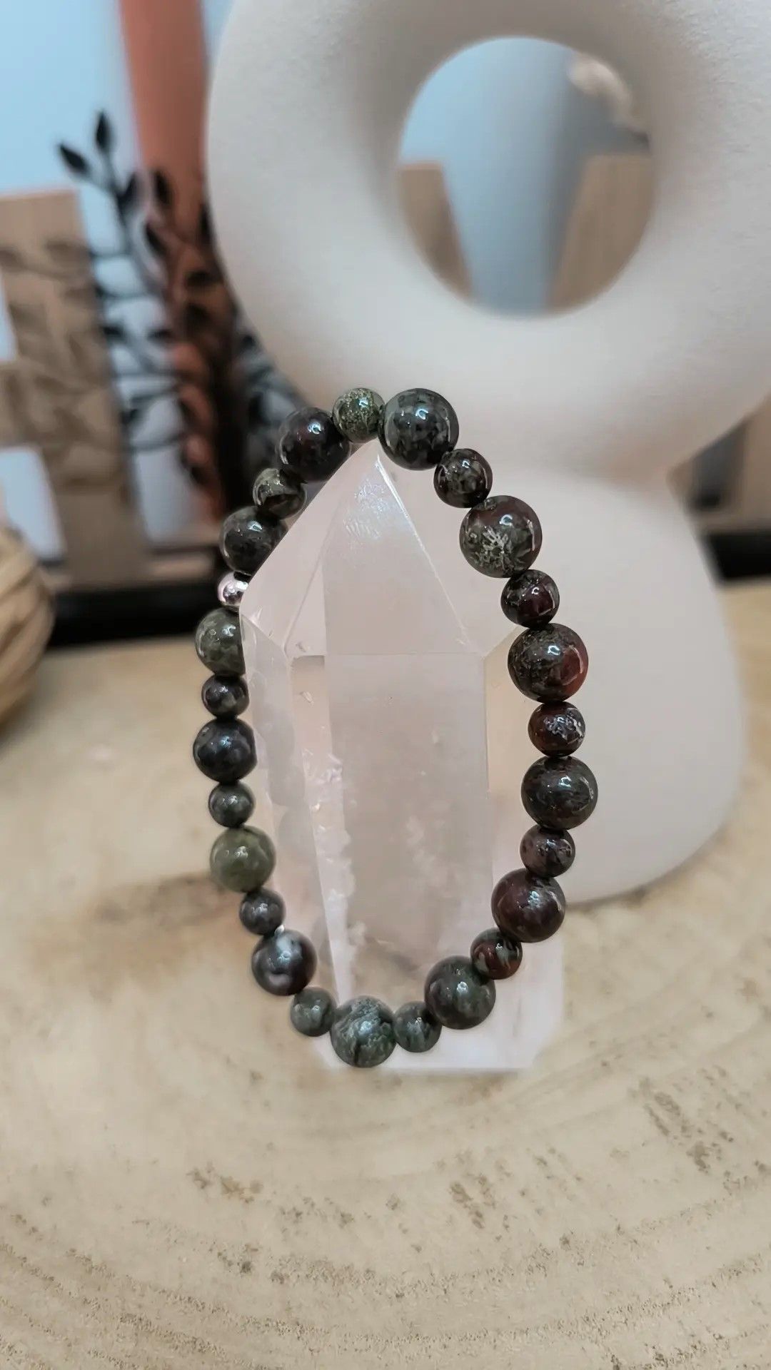 Bracelet Jaspe Sang de Dragon / Pour Lui