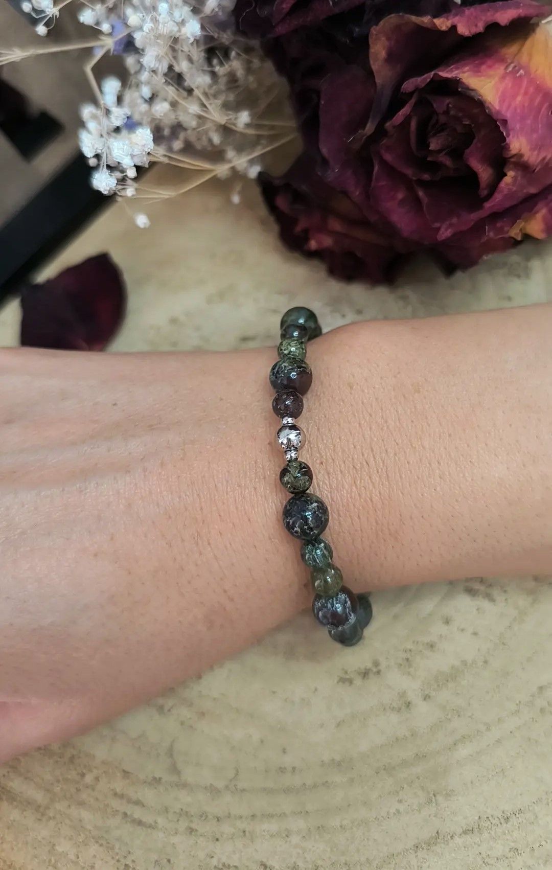 Bracelet Jaspe Sang de Dragon / Pour Elle