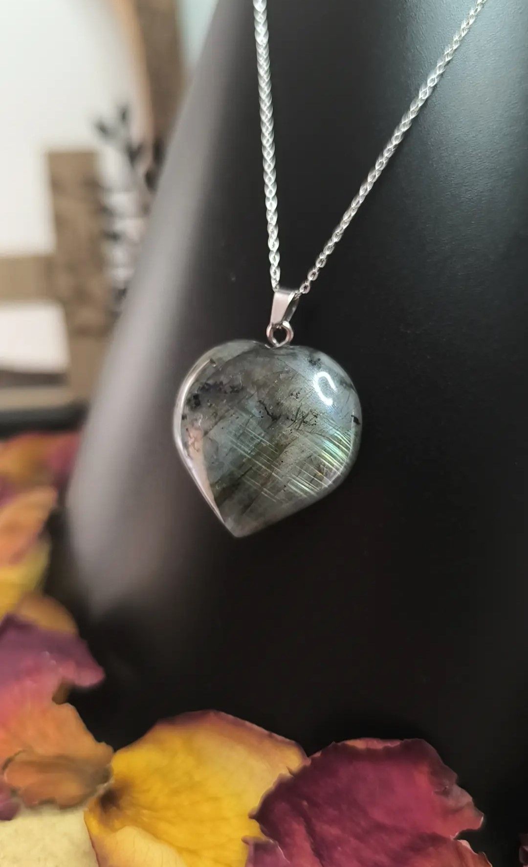 Pendentif Coeur en Labradorite
