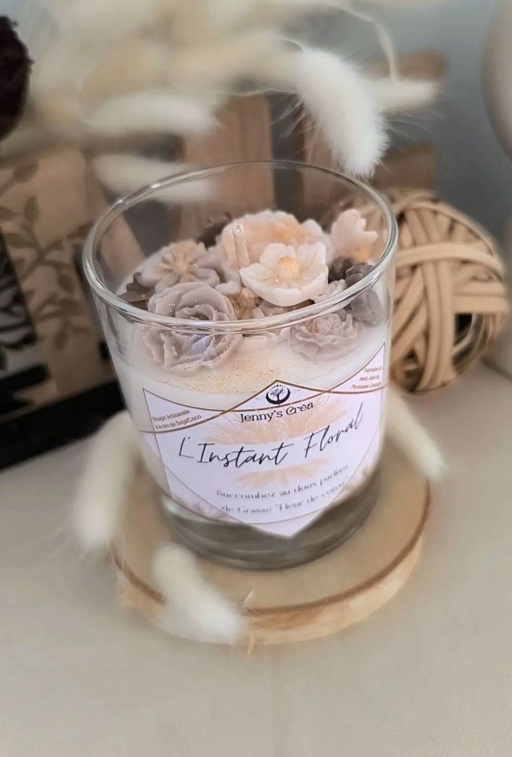 Bougie Parfumée "L'Instant Floral" - Nude (Parfum au choix)