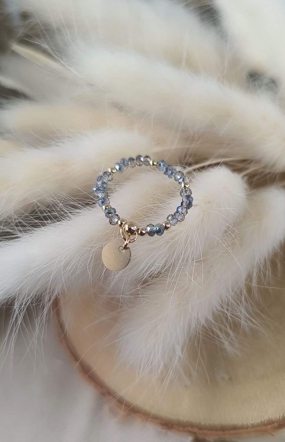 Bague "Hélyna" Perles en verre Caméléon - Disponible en Or laminé ou Argent 925