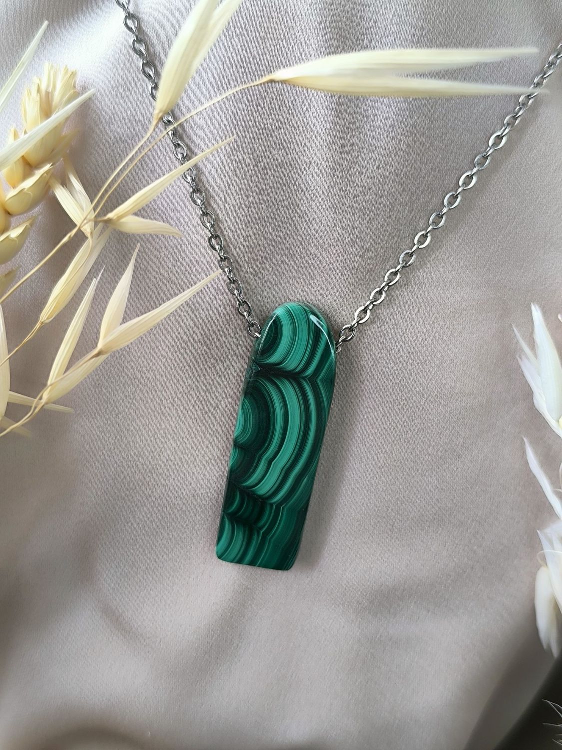 Pendentif en Malachite