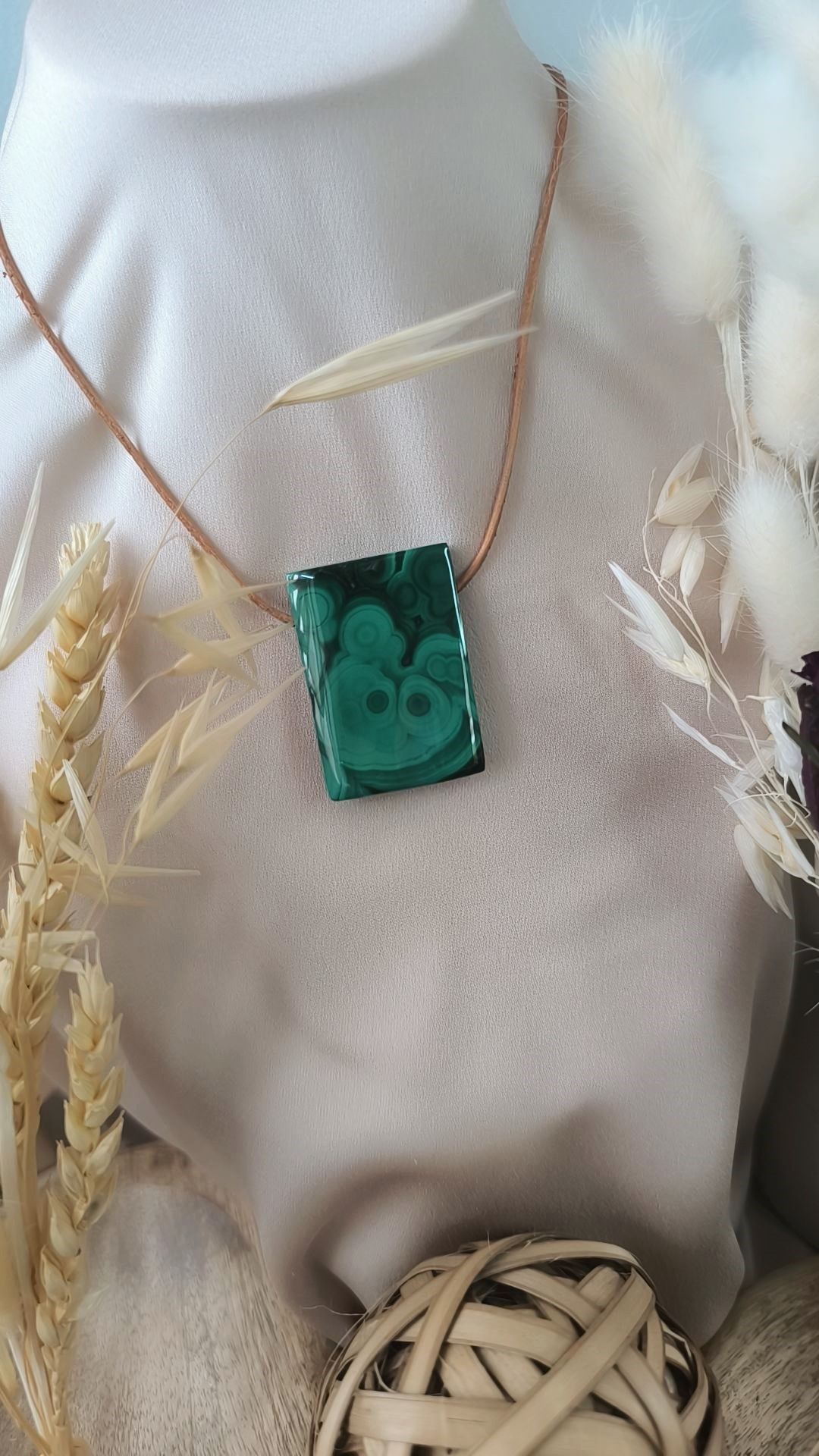 Pendentif en Malachite