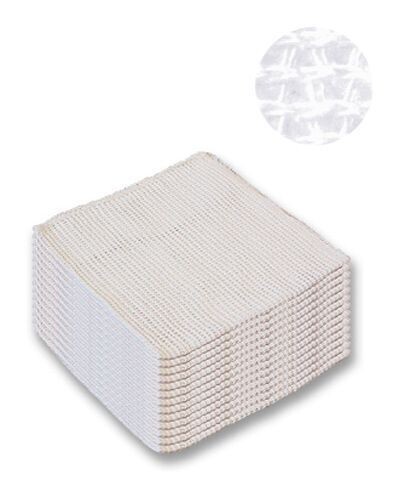 Bayeta rejilla blanca y azul 40X40