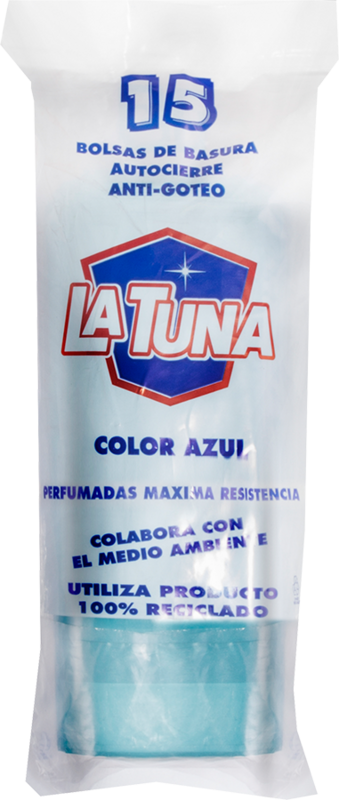 Bolsa de basura autocierre azul 20 U
