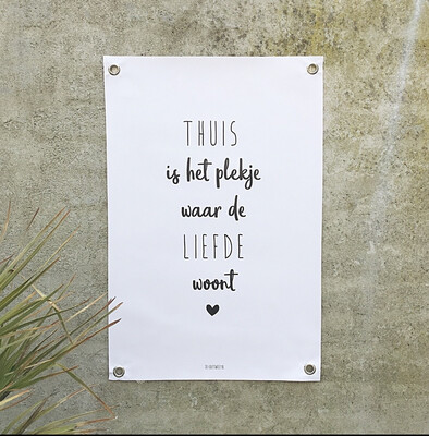 Tuinposter thuis